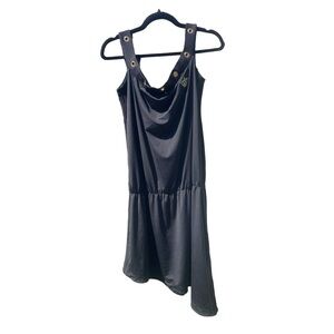 adidas missy elliot collab Black Cowl-Neck Mini Dress